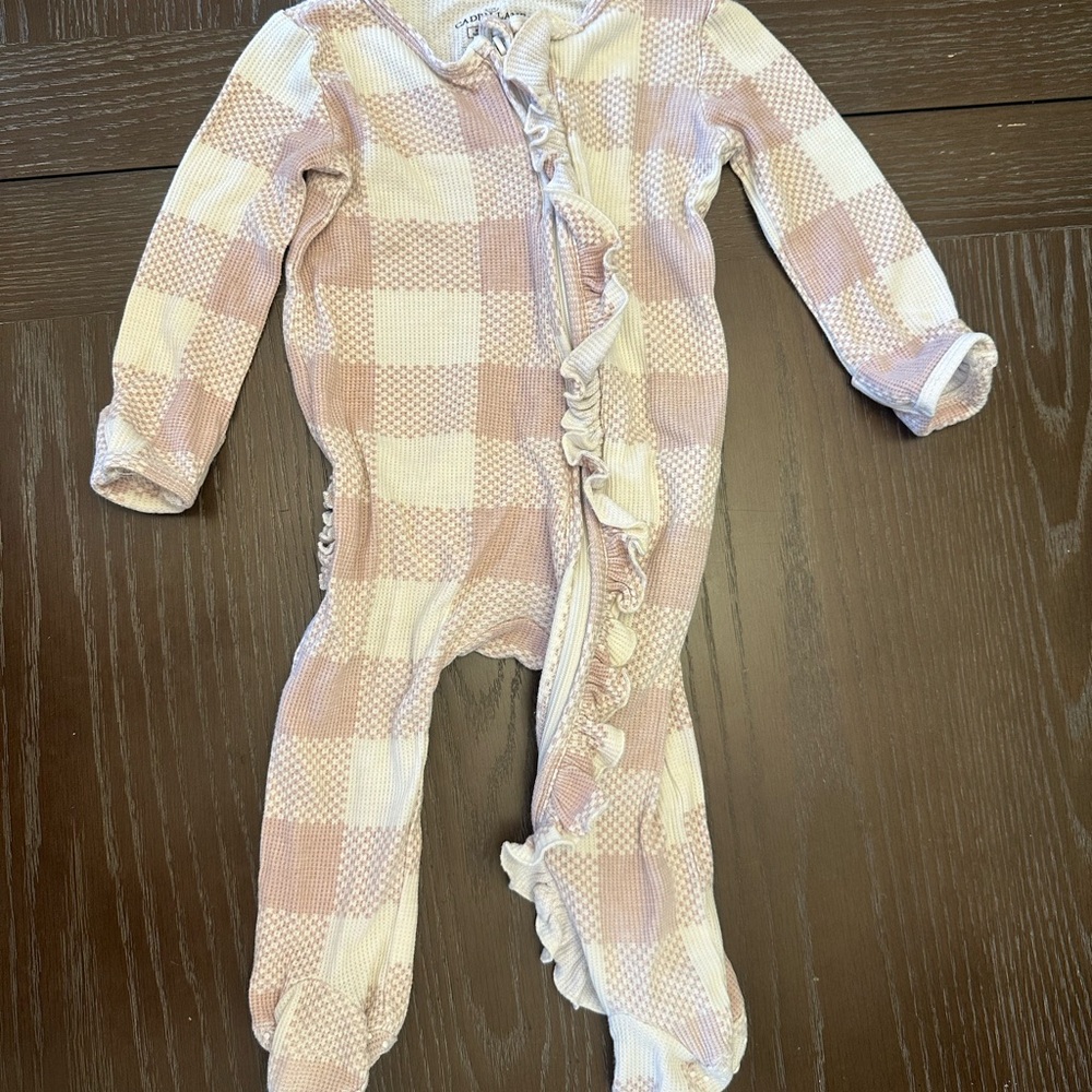 Caden Lane big check bamboo waffle zipper